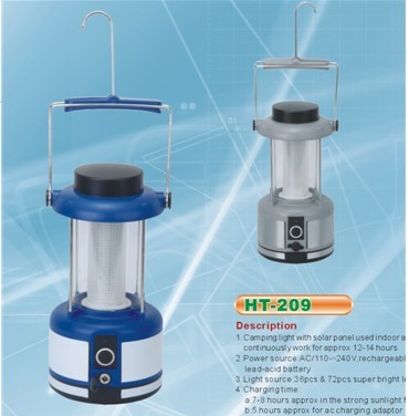 Solar Camping Lantern (HT-209 silver)